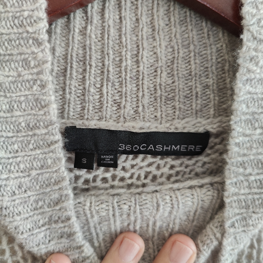 Cashmere Cream Open-Knit Open Back Sweater - Small - image 4